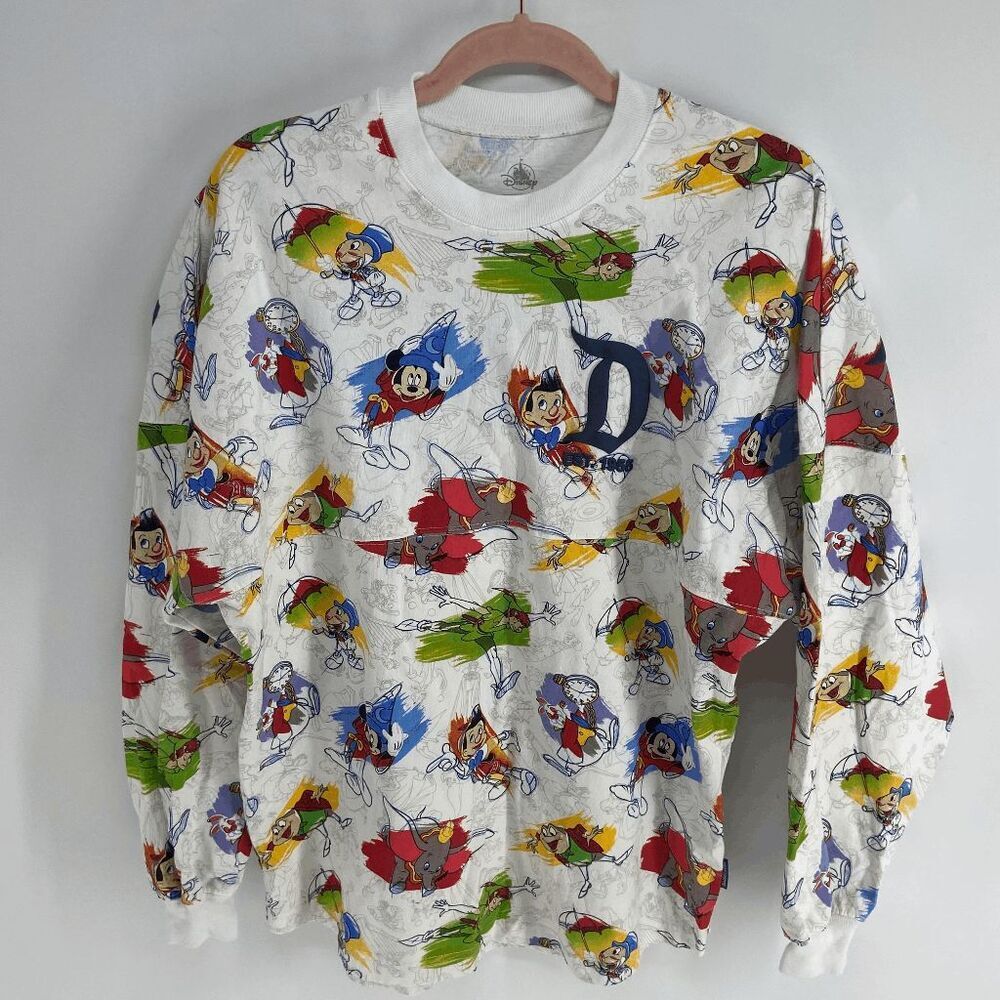 Disneyland Parks Ink & Paint Animated Characters Spirit Jersey Shirt Womens XS